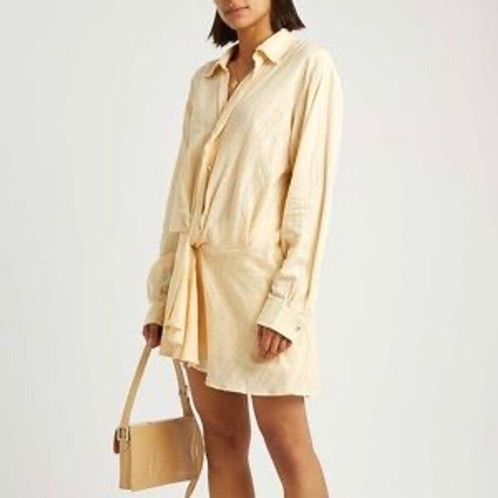 Anthropologie Free People Tara Twist Mini Dress Vanilla Cake M Bohemian Career